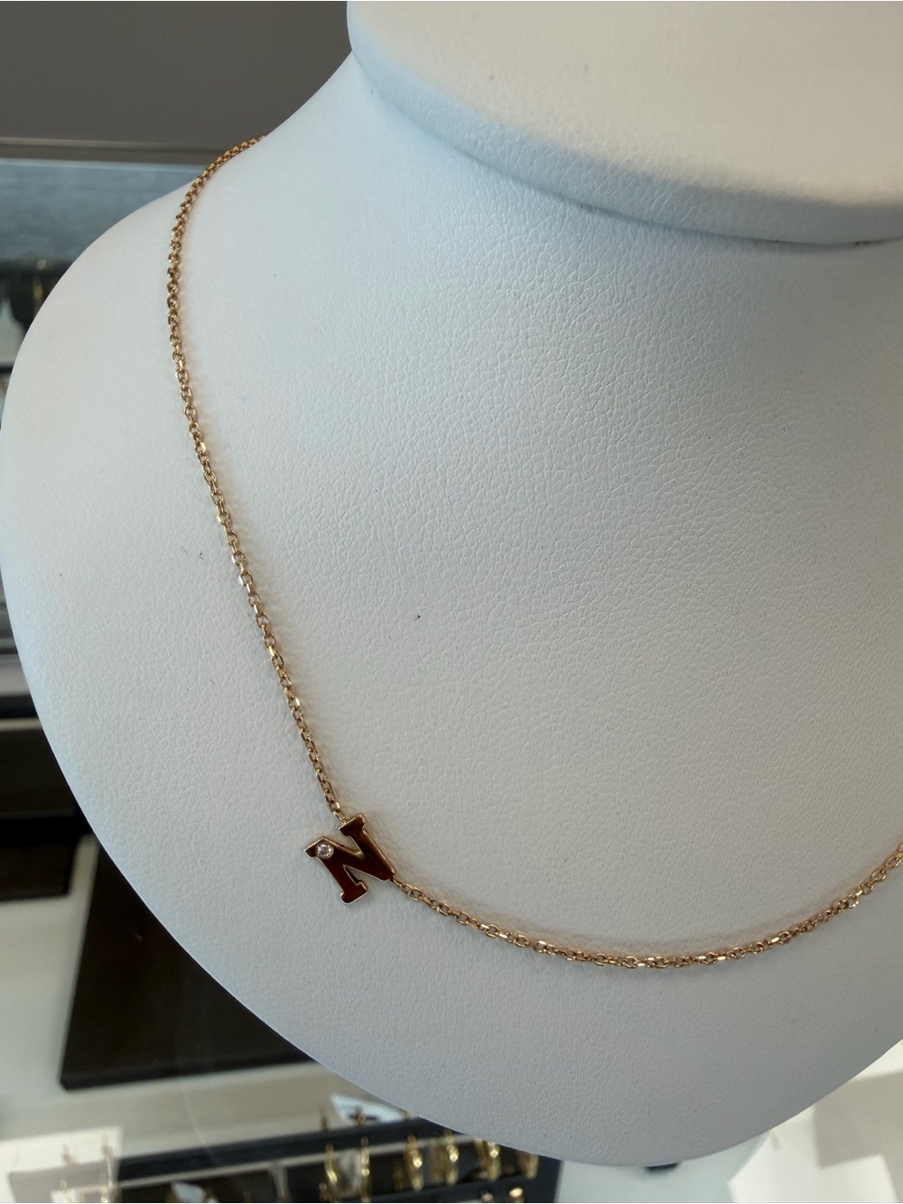 14K Gold Initial 'N' Necklace - ANZIE - Picture 2 of 8